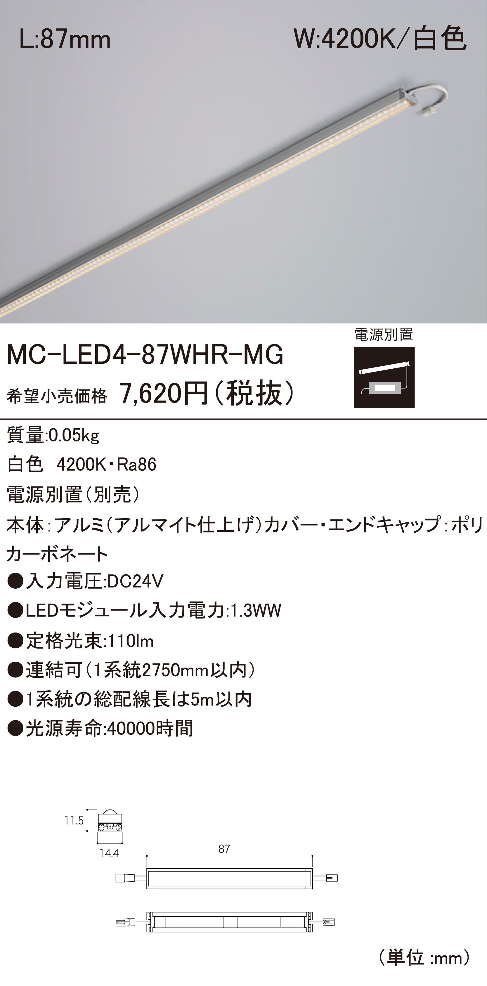 MC-LED4 HR LEDモジュール ダウンロード | DNライティング株式会社